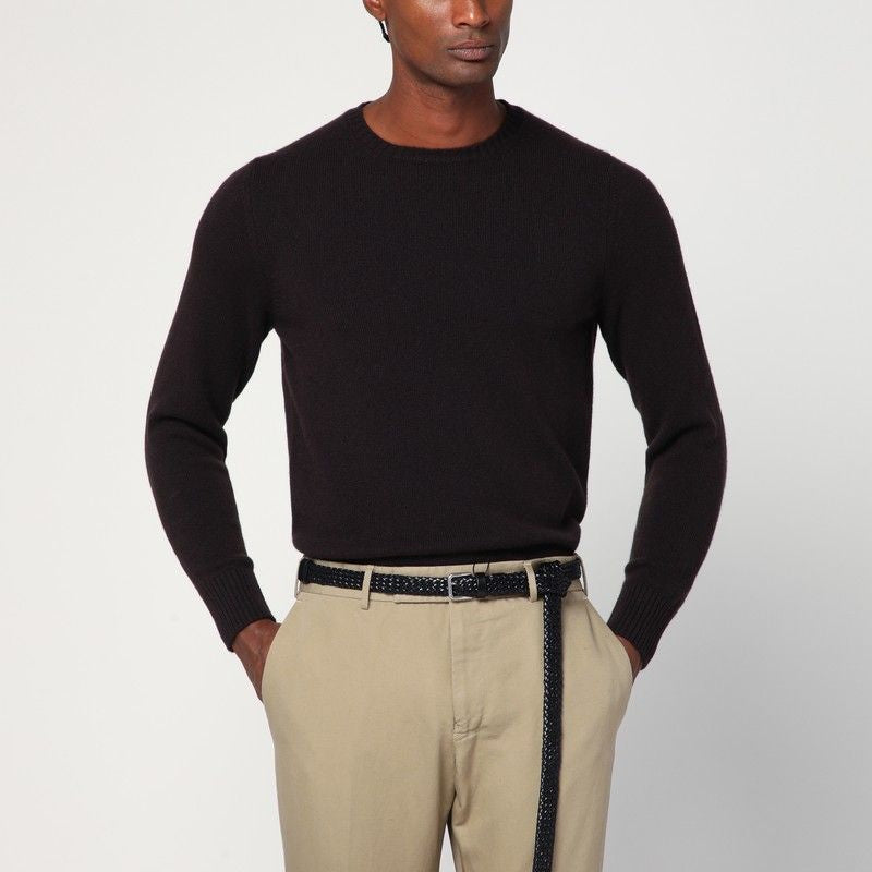 DRUMOHR Classic Round-Neck Cashmere Sweater for Men