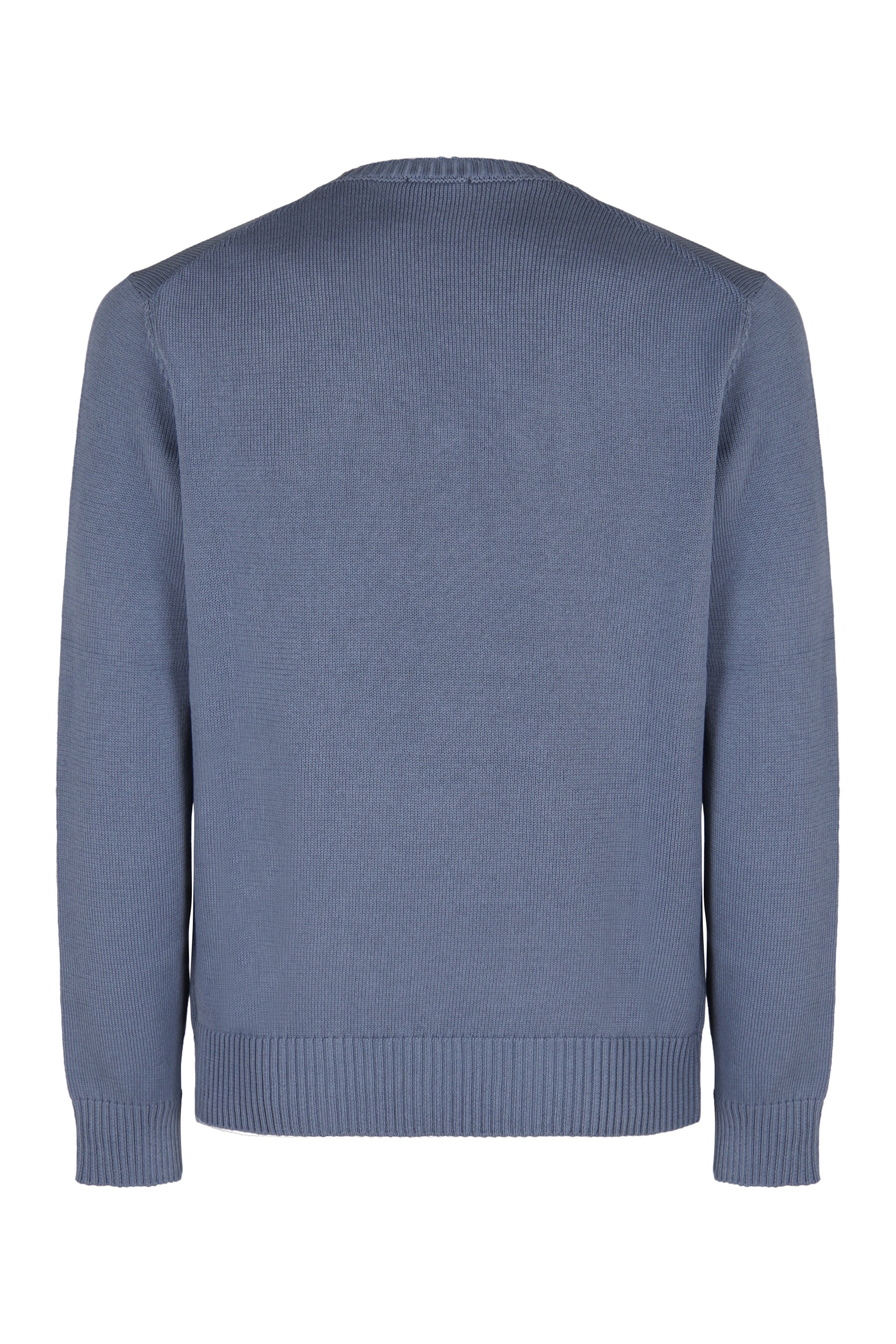 DRUMOHR Cotton Sweater with Ribbed Knit Edges