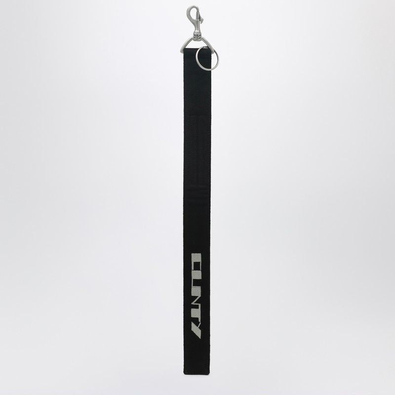 DRKSHDW Keychain with Cotton Strap and Silver Metal Ring