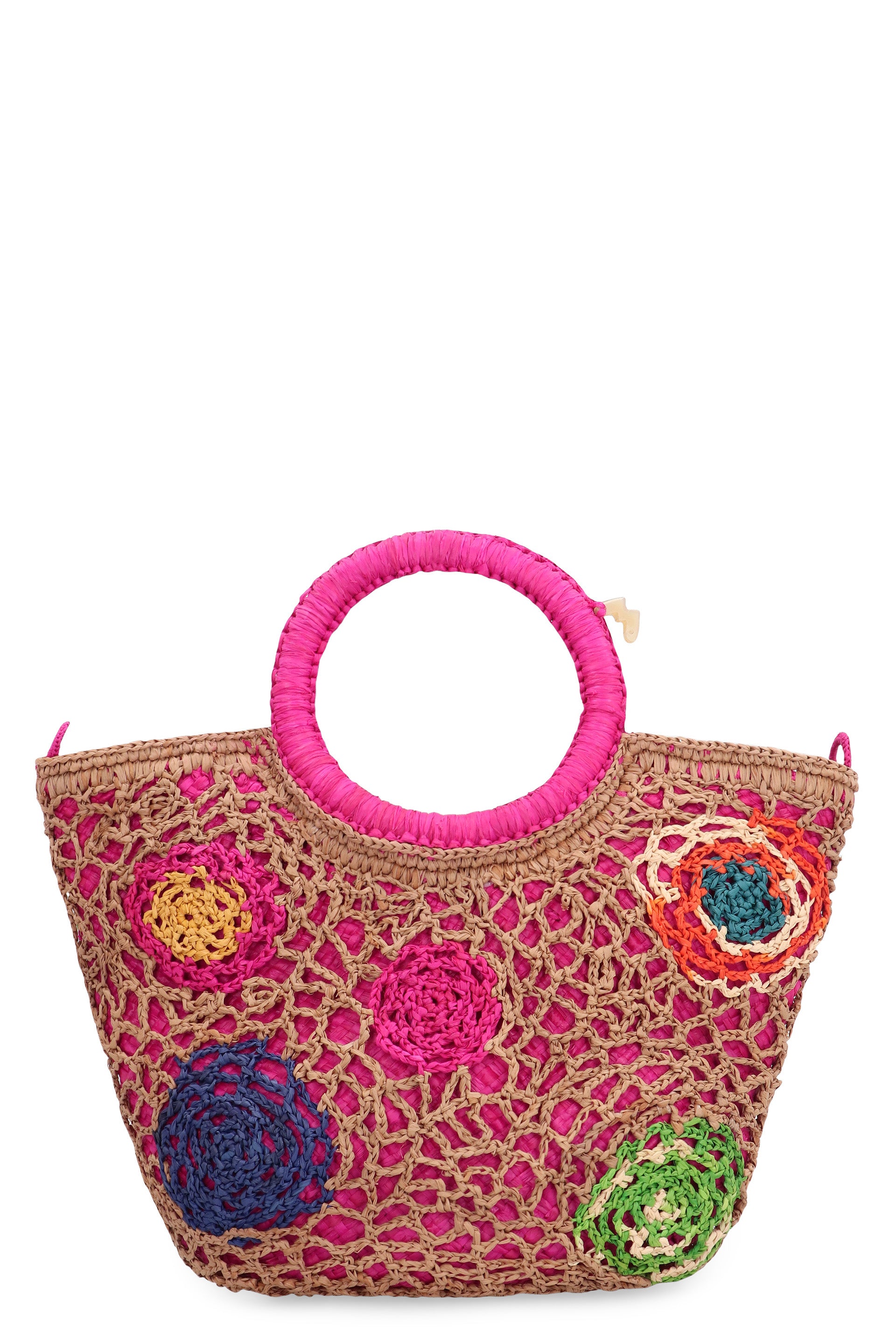 MADE FOR A WOMAN Mini Raffia Handbag with Adjustable Strap