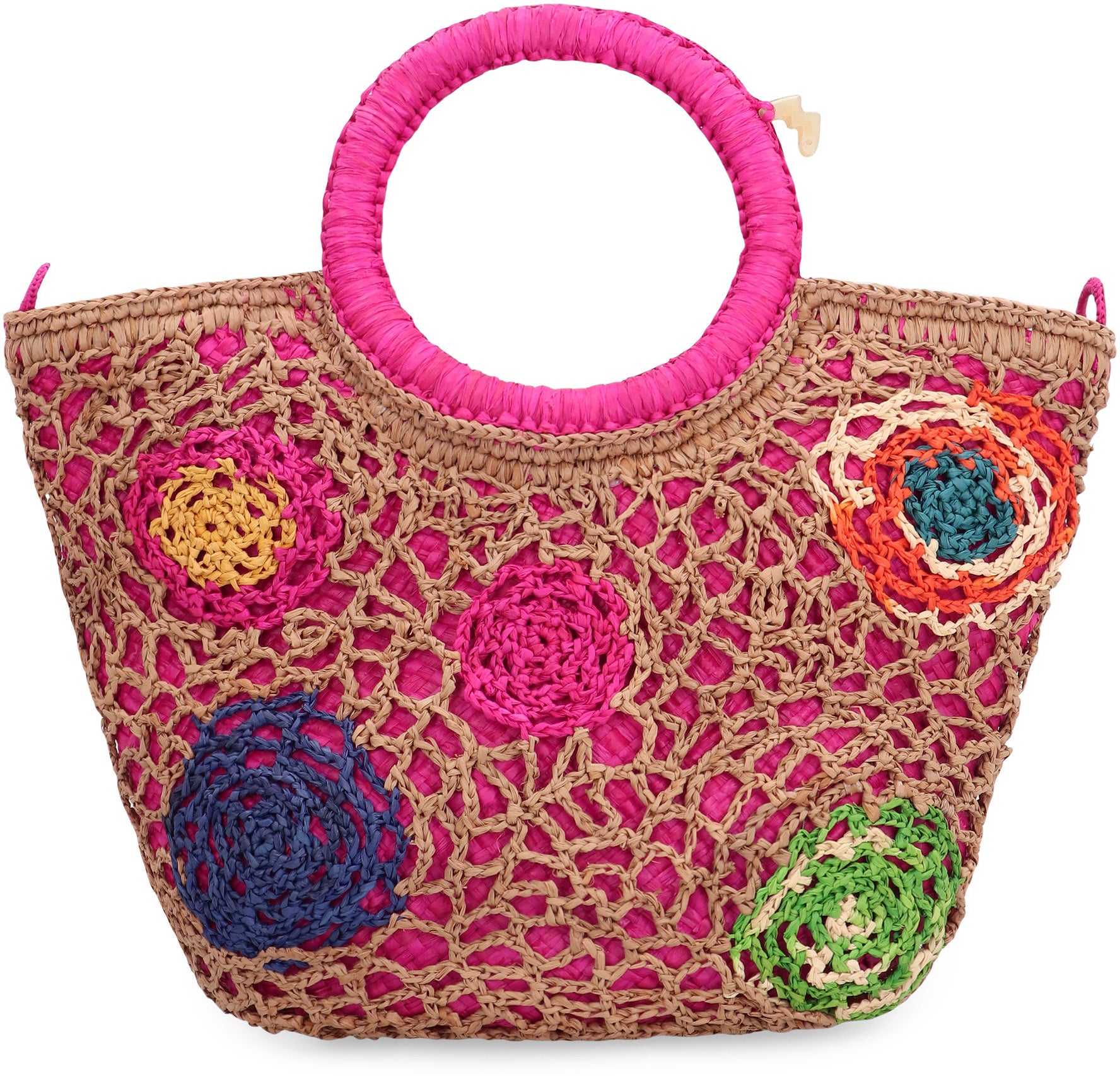 MADE FOR A WOMAN Mini Raffia Handbag with Adjustable Strap