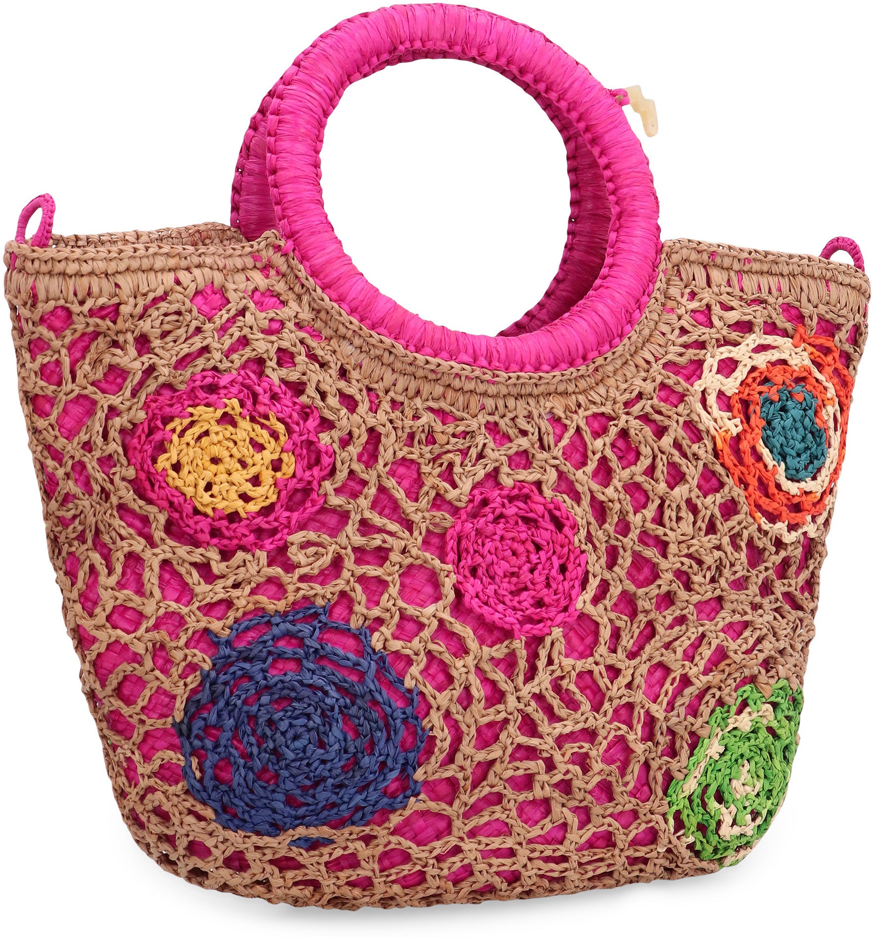 MADE FOR A WOMAN Mini Raffia Handbag with Adjustable Strap