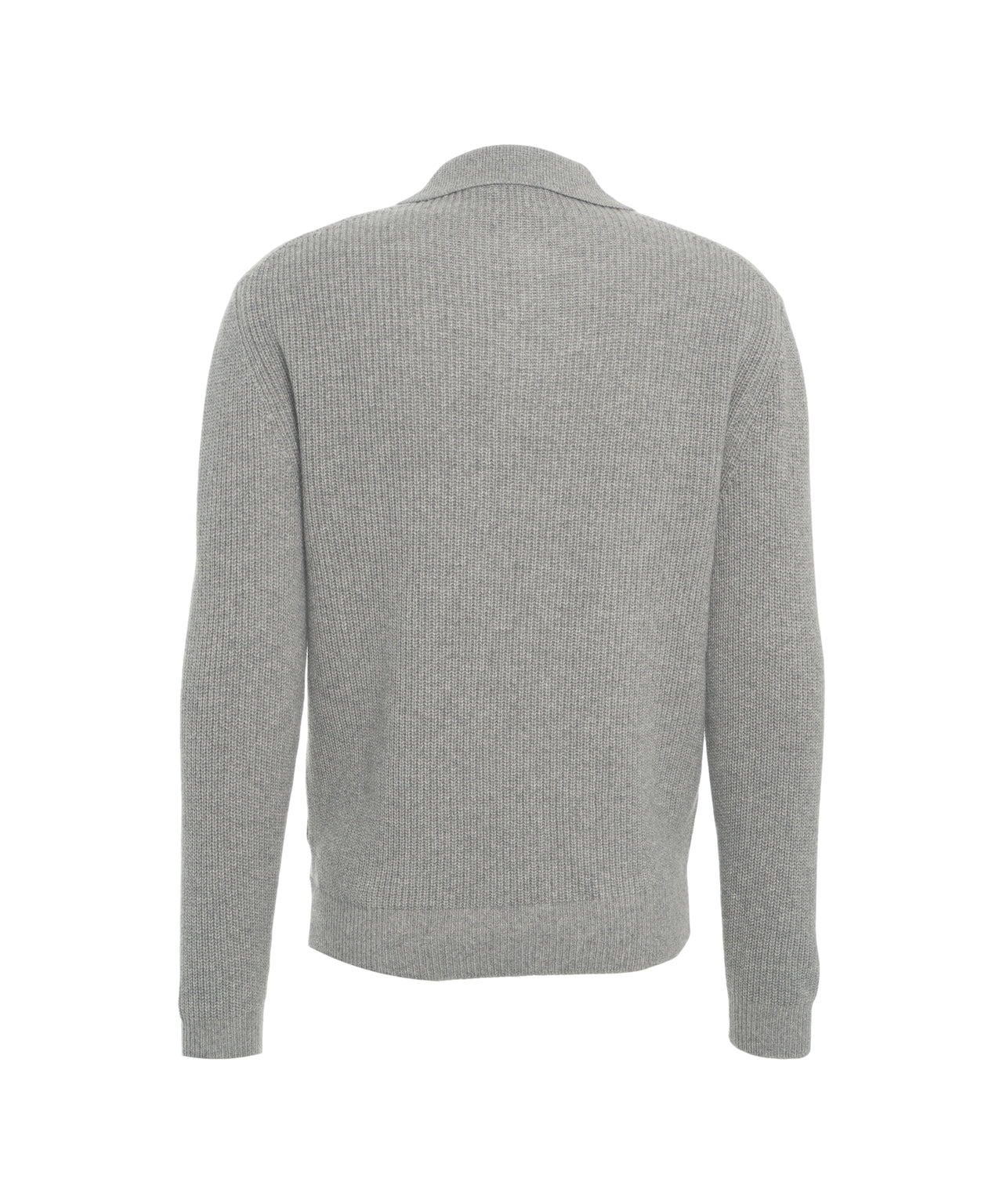 DANIELE FIESOLI Classic Cashmere Pullover with Polo Collar for Men