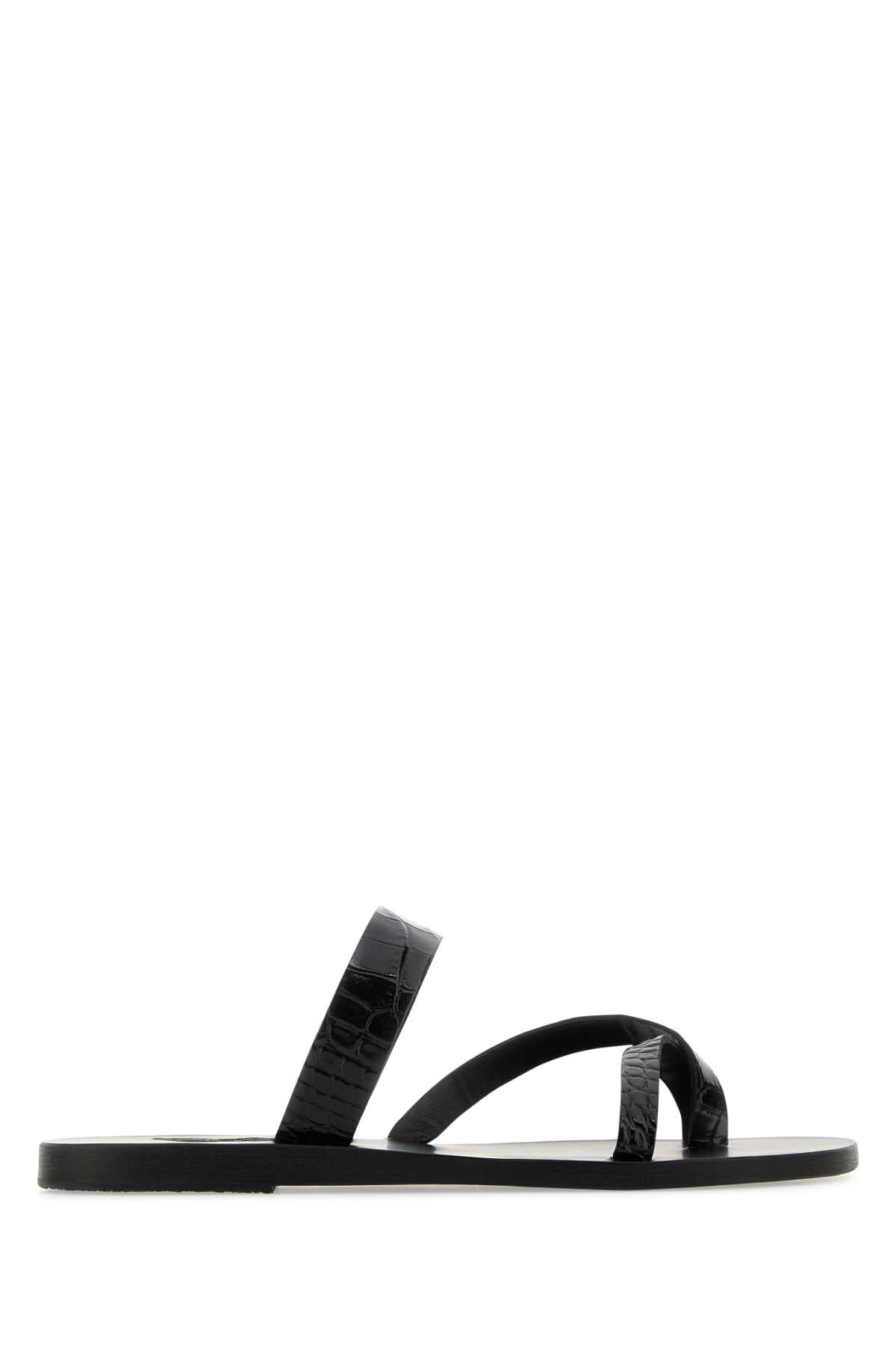 ANCIENT GREEK SANDALS Daphnae Mini Leather Thong Slippers for Women