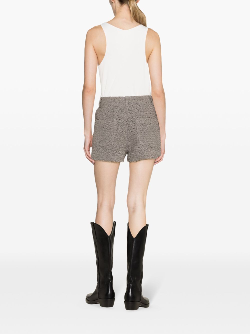 IRO High-Waisted Cotton Blend Mini Shorts