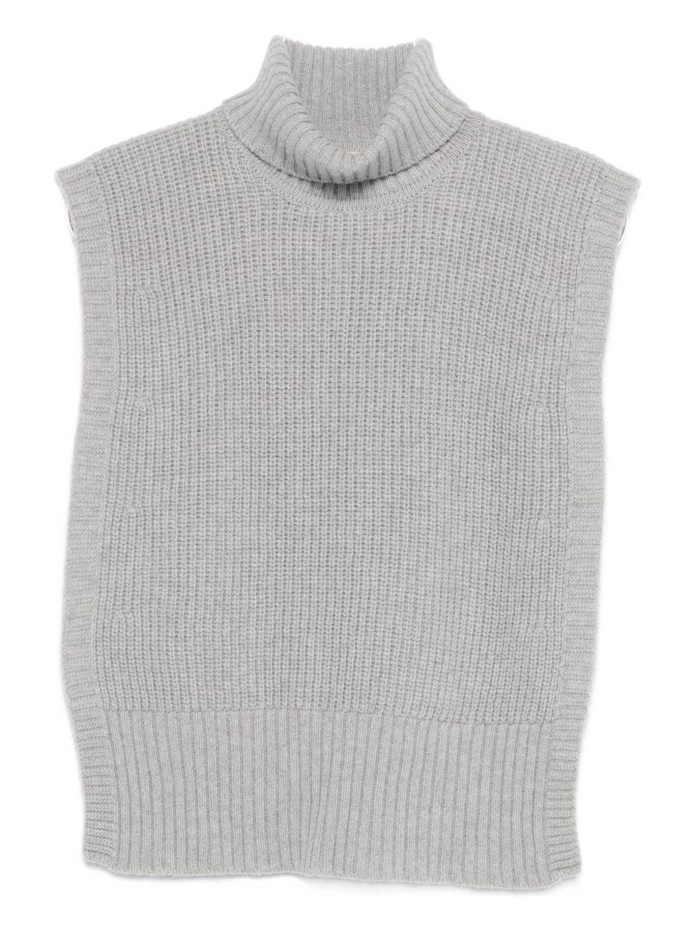 DAVANTINO Wool Ribbed Knit Turtleneck Sweater