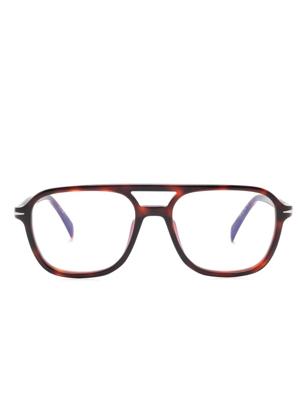 DAVID BECKHAM Havana Ruthenium Acetate Optical Glasses for Men