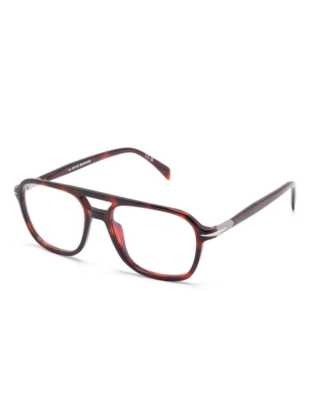 DAVID BECKHAM Havana Ruthenium Acetate Optical Glasses for Men