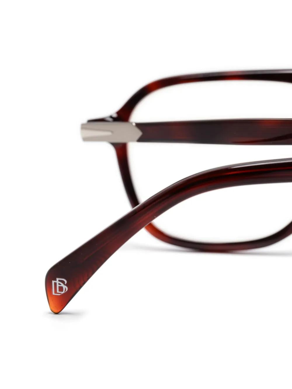 DAVID BECKHAM Havana Ruthenium Acetate Optical Glasses for Men