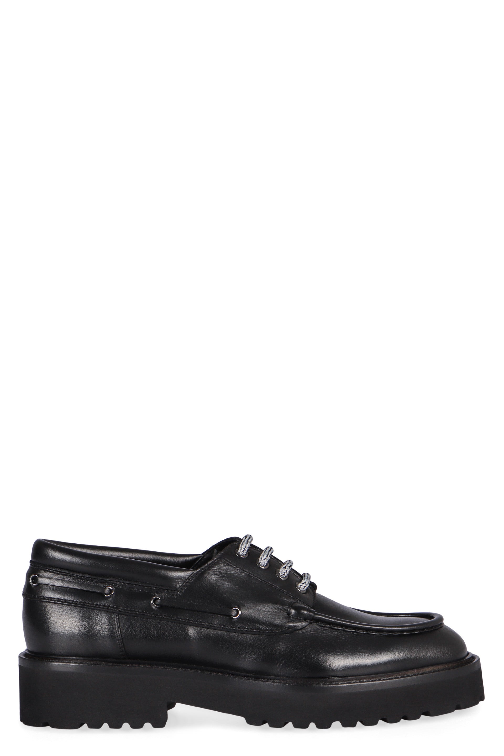 DOUCAL'S Chic Leather Lace-Up Shoes