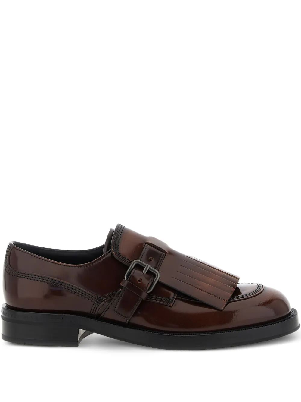 CHURCH'S Piper Leather Loafers with Fringe & Buckle Detail for Women