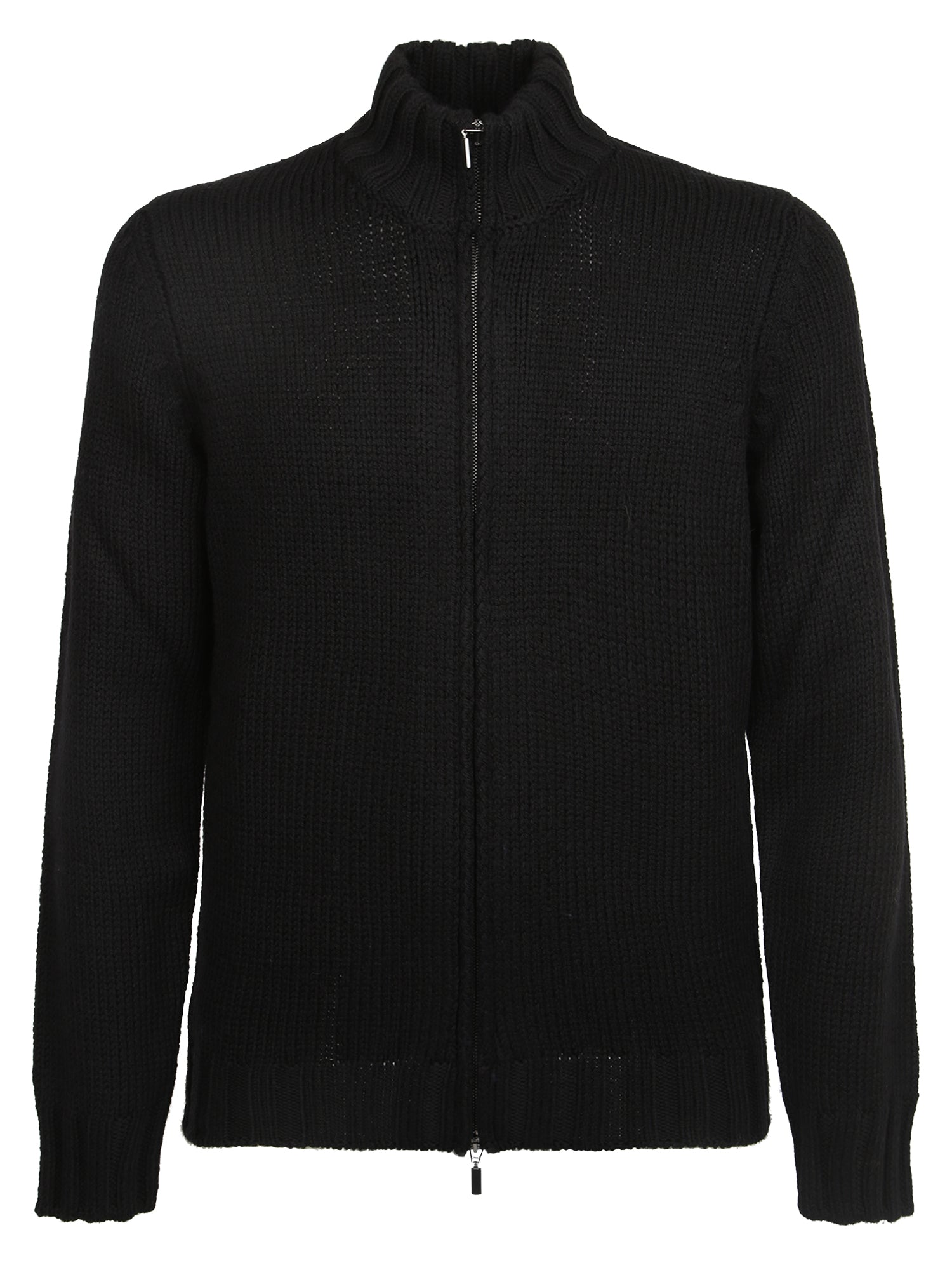 DELL'OGLIO Men's High Neck Zip Cardigan