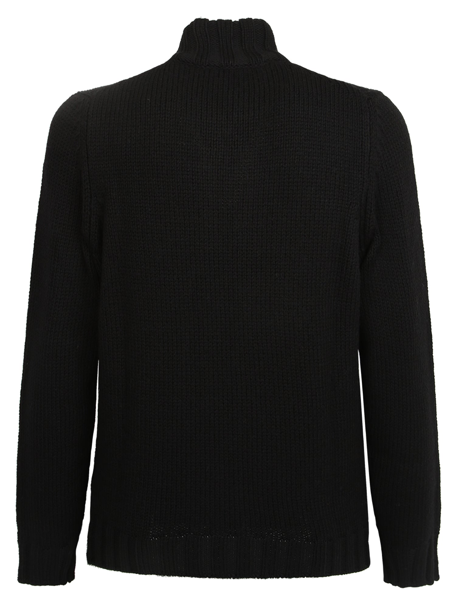 DELL'OGLIO Men's High Neck Zip Cardigan