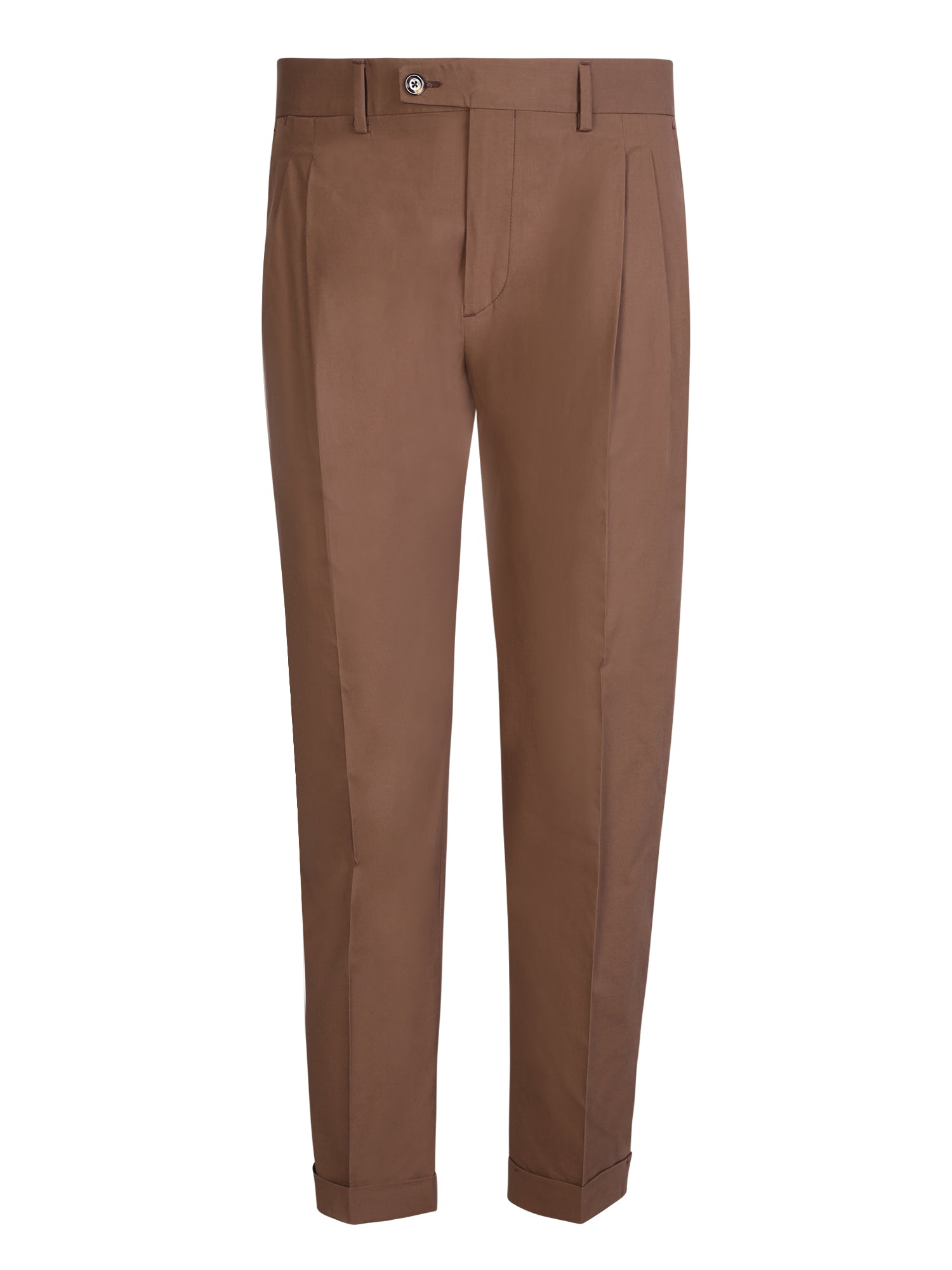 DELL'OGLIO Men's Classic Mid Rise Trousers