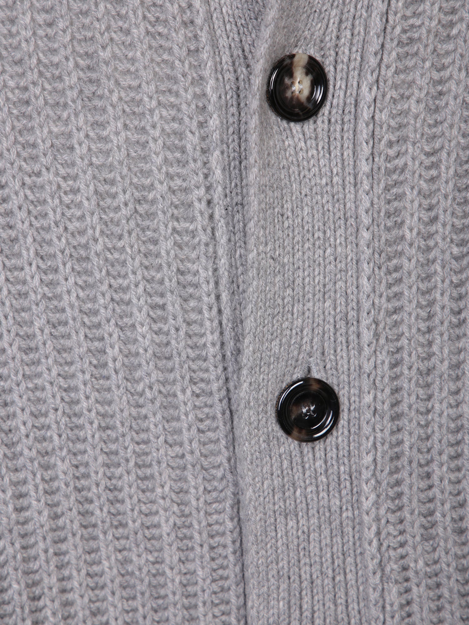DELL'OGLIO Luxurious Cashmere Cardigan for Men - High Neck, Ribbed Details