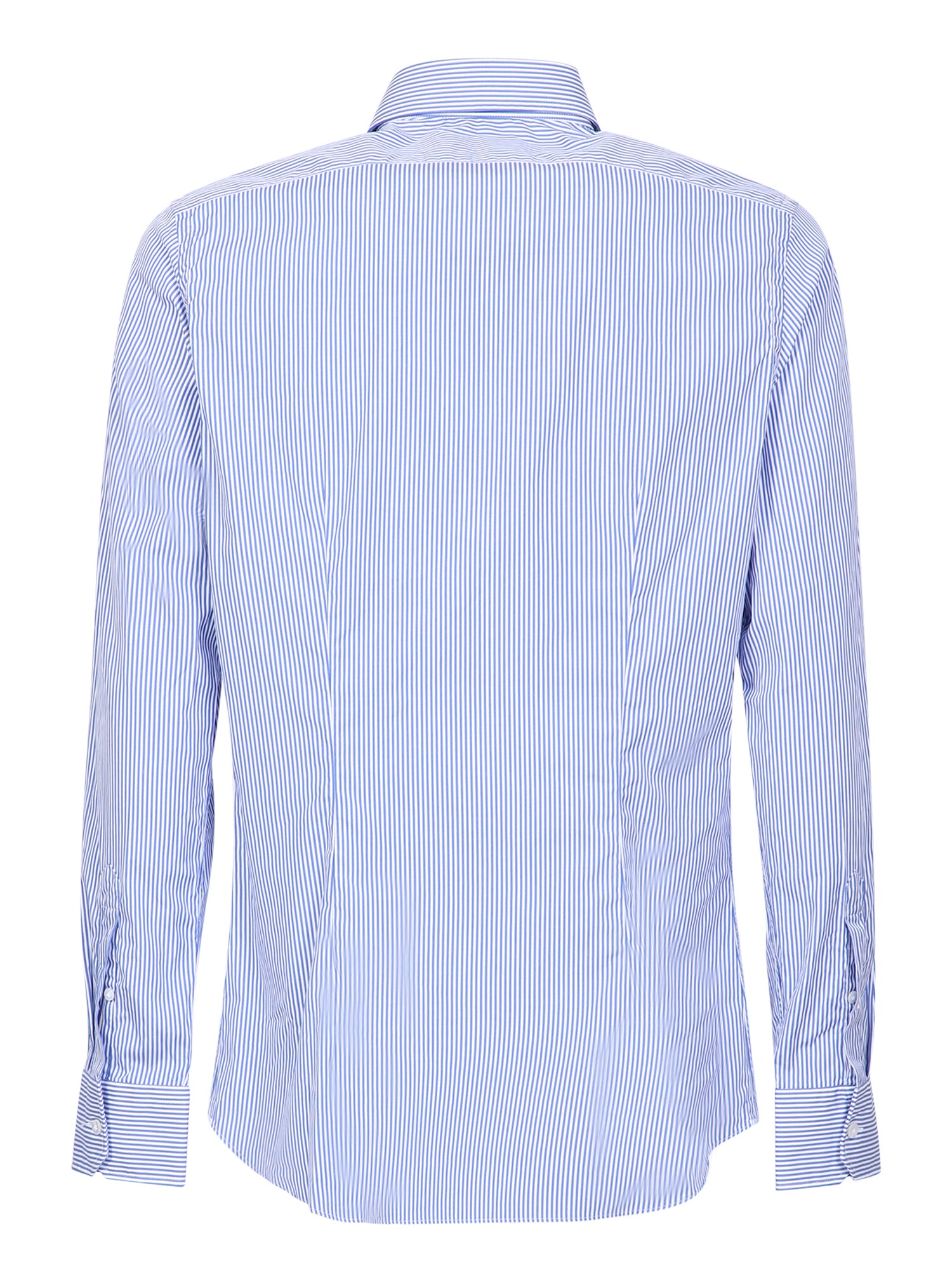 DELL'OGLIO Stylish Men's Pinstriped Shirt with Spread Collar