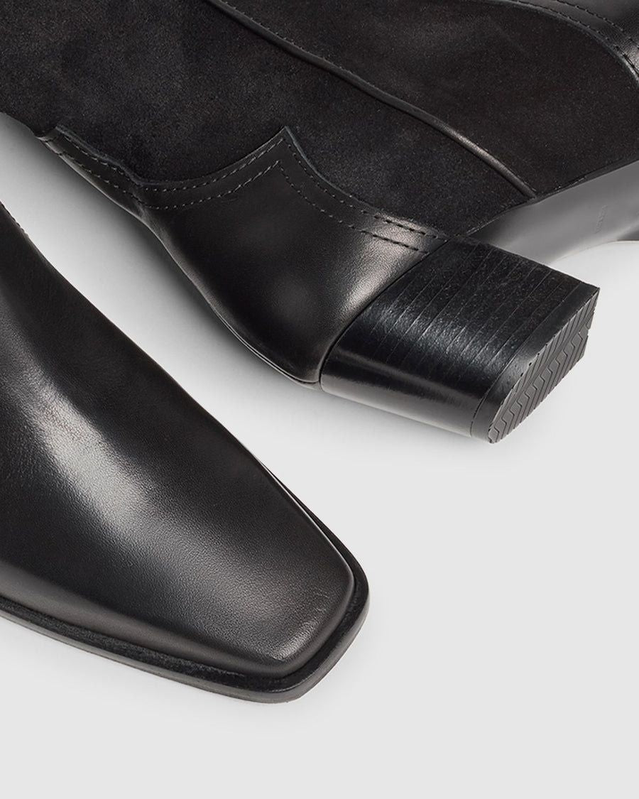 CASTAÑER Denim Texan Style Ankle Boots - 5 cm Heel