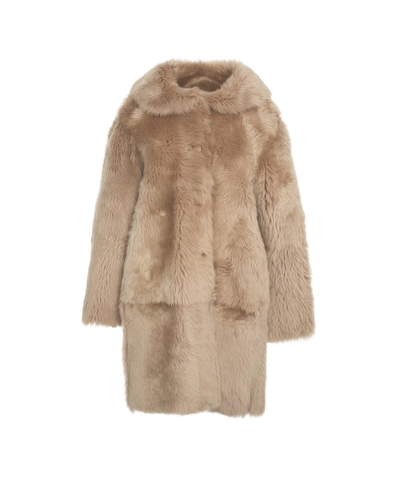 DESA 1972 Luxurious Lamb Fur Jacket with Scarf Collar