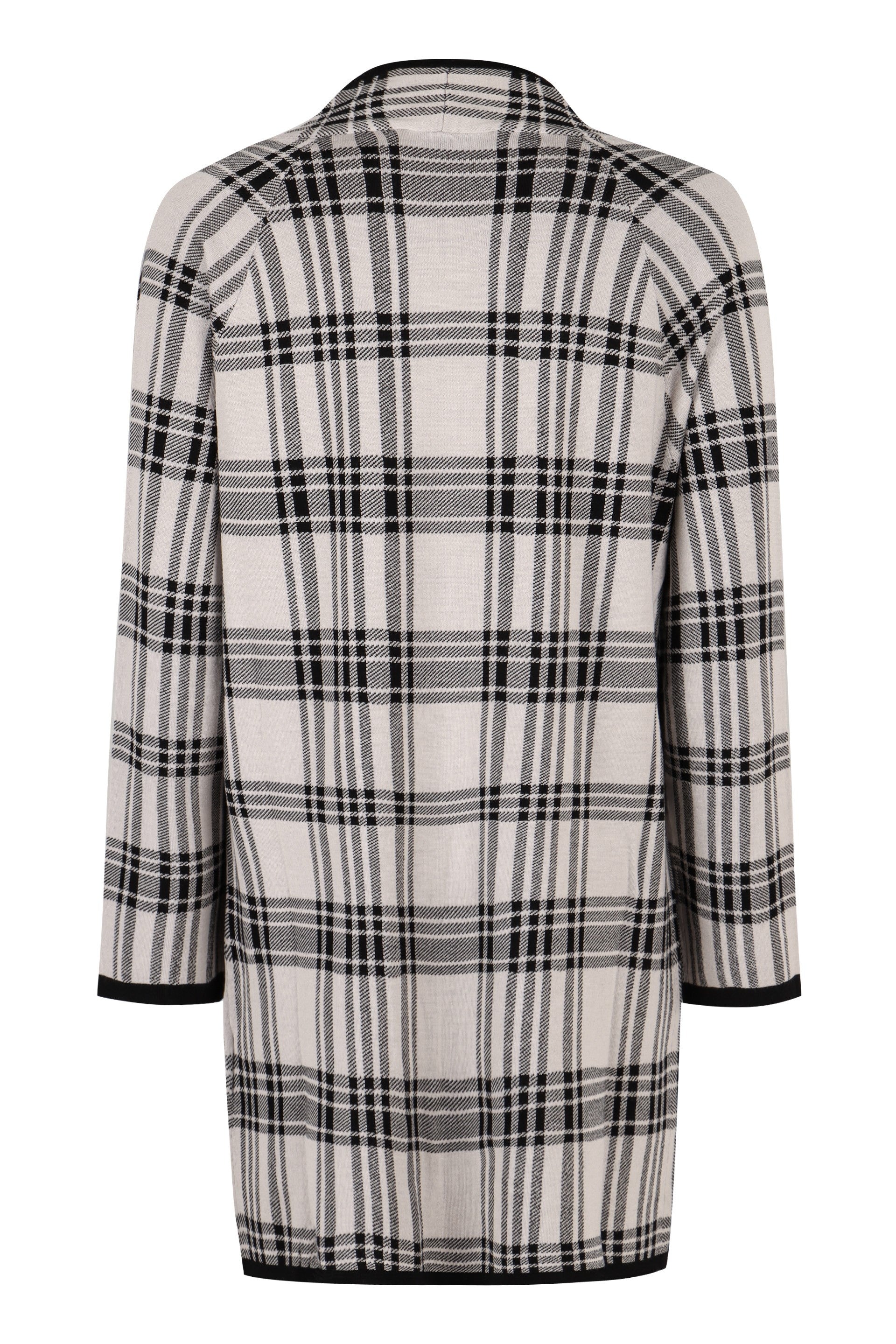 S MAX MARA Women’s Virgin Wool Cardigan with Check Motif