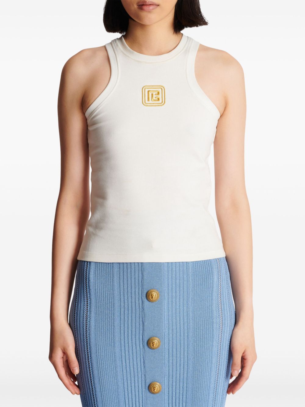 BALMAIN Retro Stretch Tank Top for Women