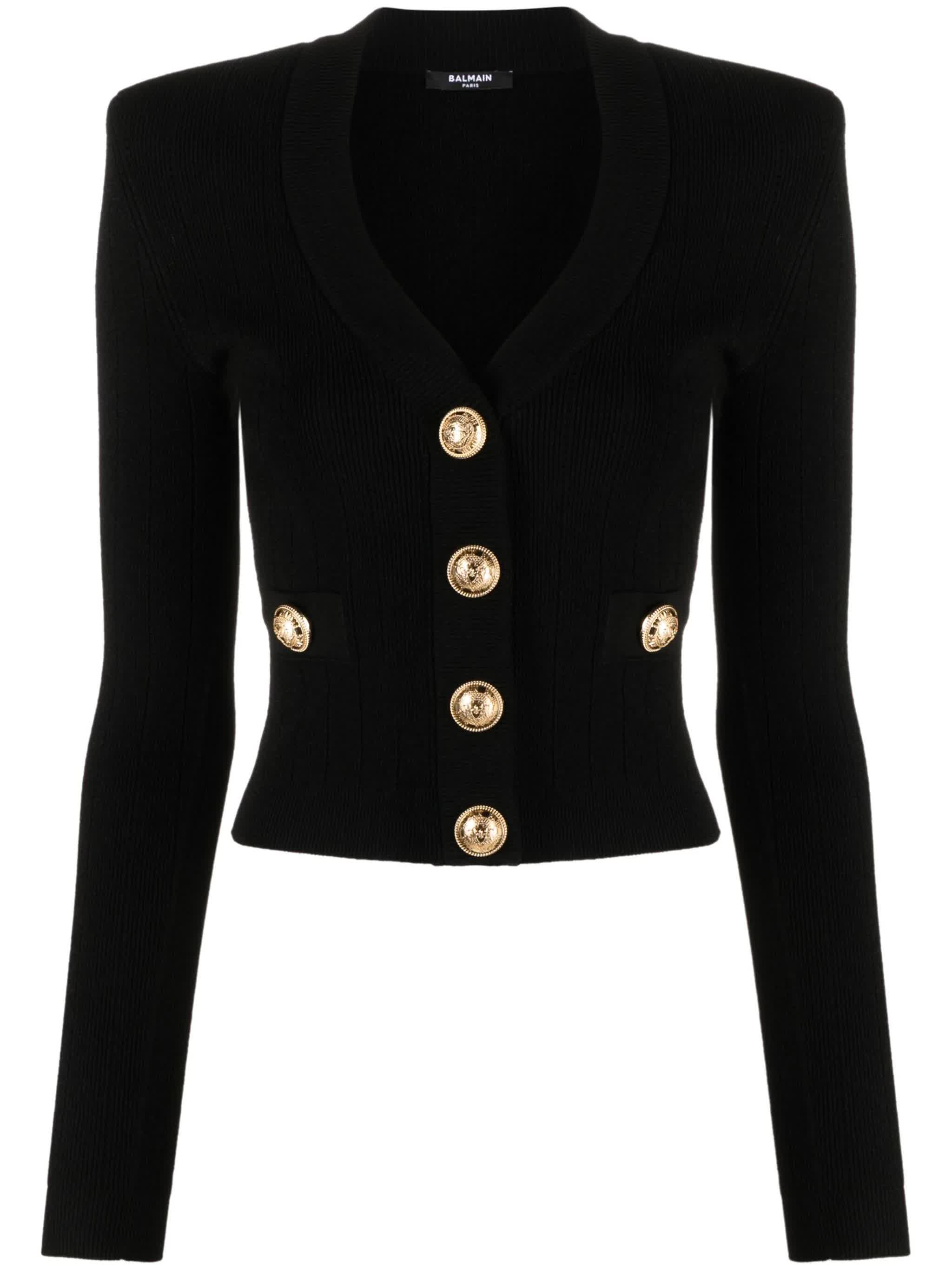 BALMAIN Short Knit Cardigan for Women - FW25