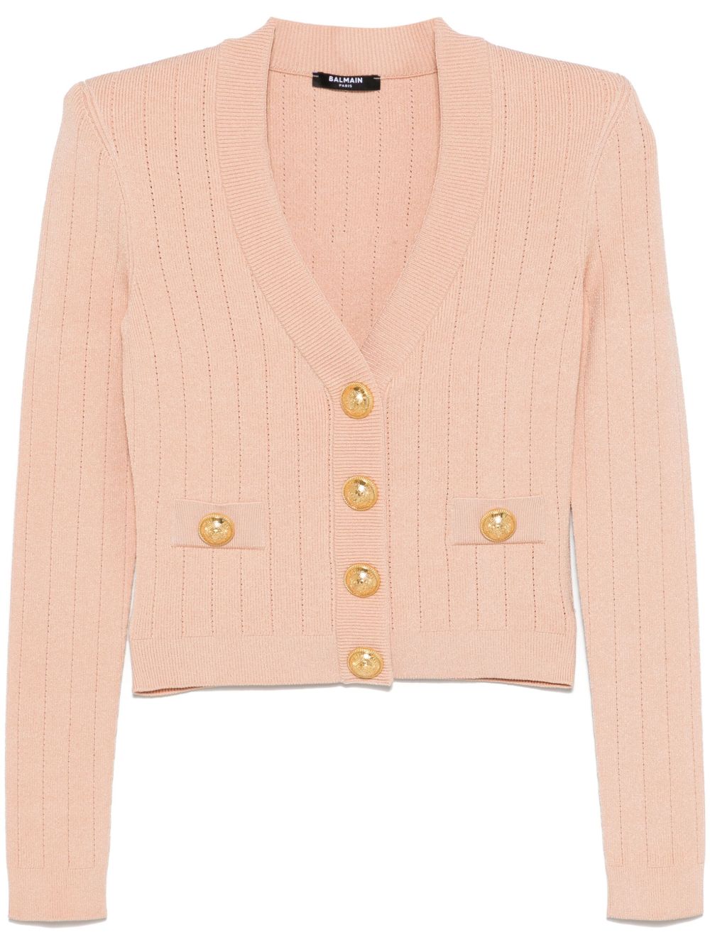 BALMAIN Buttoned V-Necked Cardigan for Women