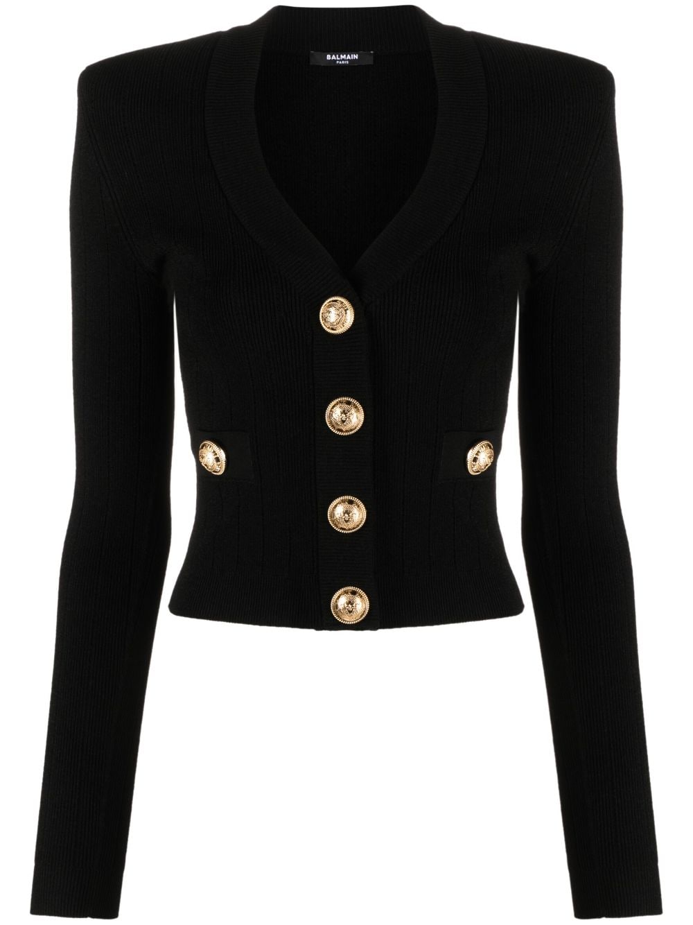BALMAIN Buttoned V-Neck Cardigan