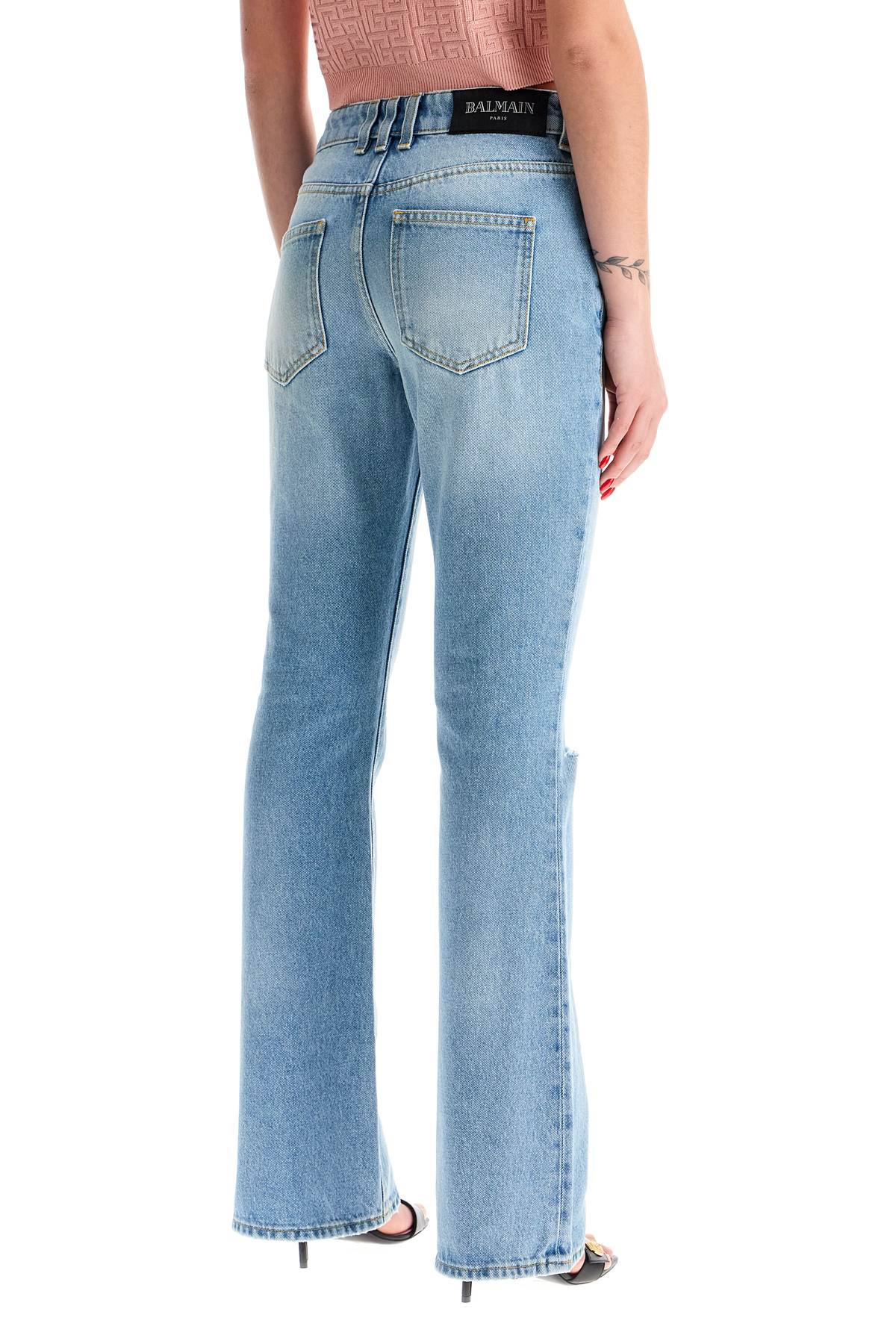 BALMAIN Denim Trousers for Women - FW24 Season
