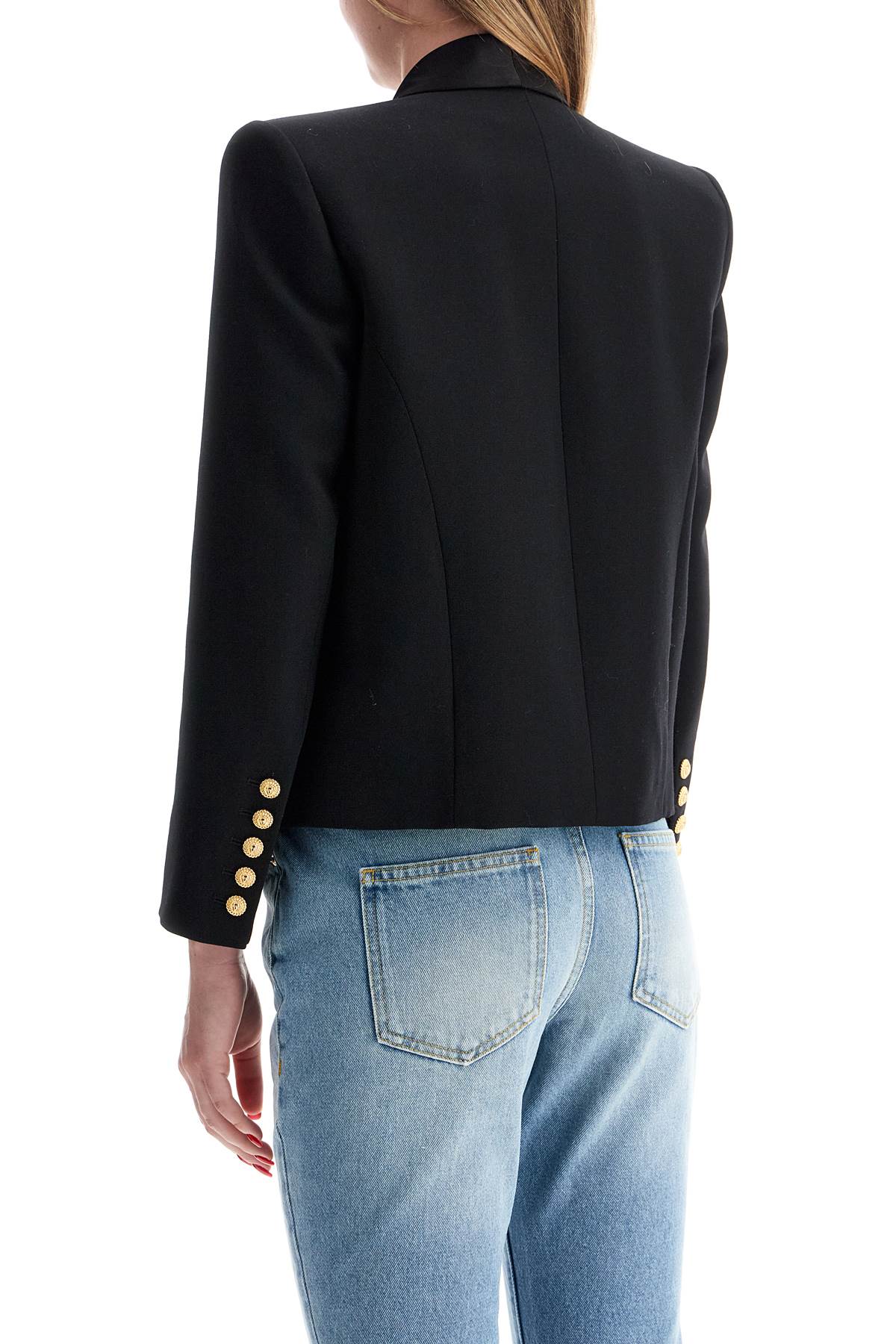 BALMAIN Mini Six-Button Cropped Jacket - Size 38