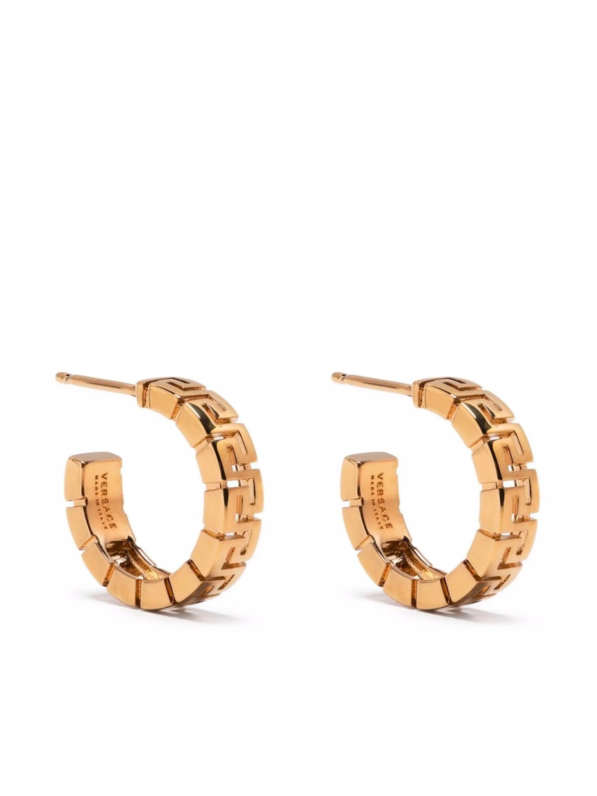 VERSACE Greek Pattern Hoop Earrings