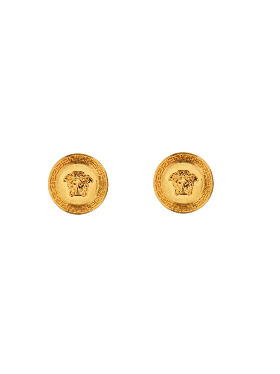 VERSACE Statement Gold Floral Clip-On Earrings