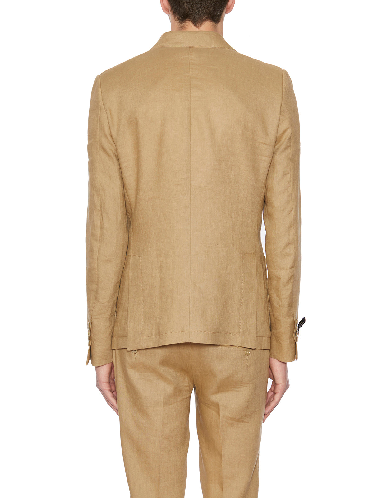 DANIELE ALESSANDRINI Men's Single-Breasted Linen Jacket Size 48