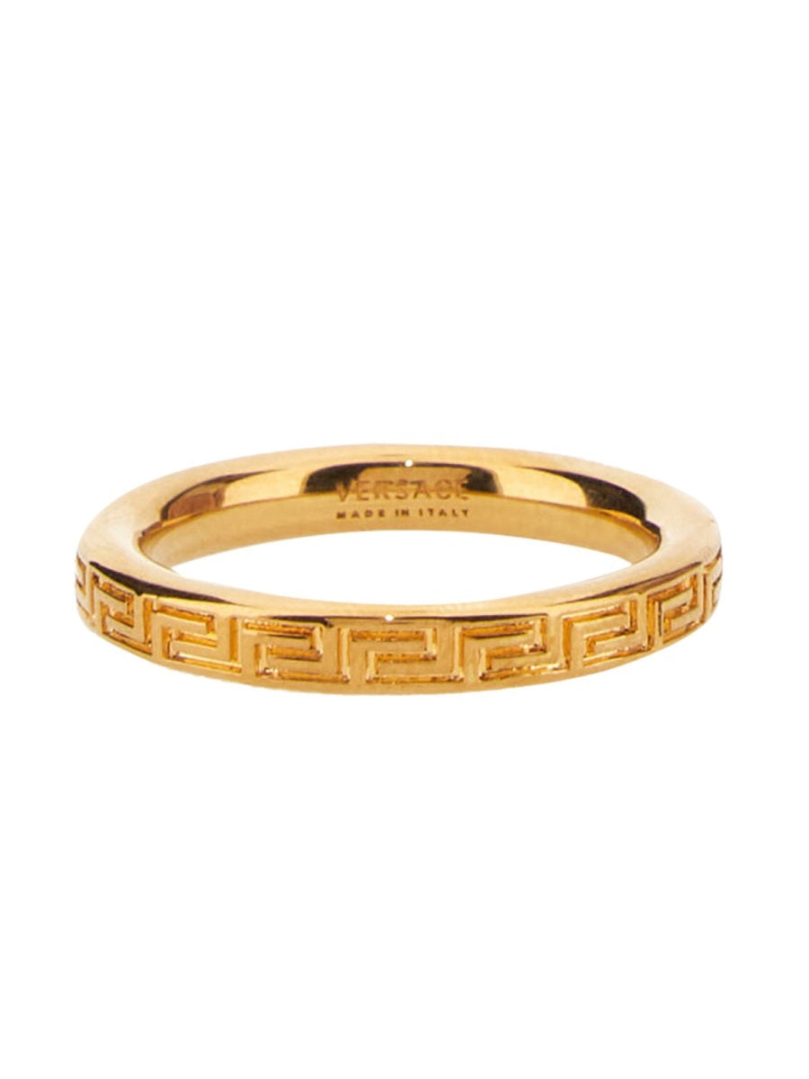 VERSACE Greek Key Engraved Ring