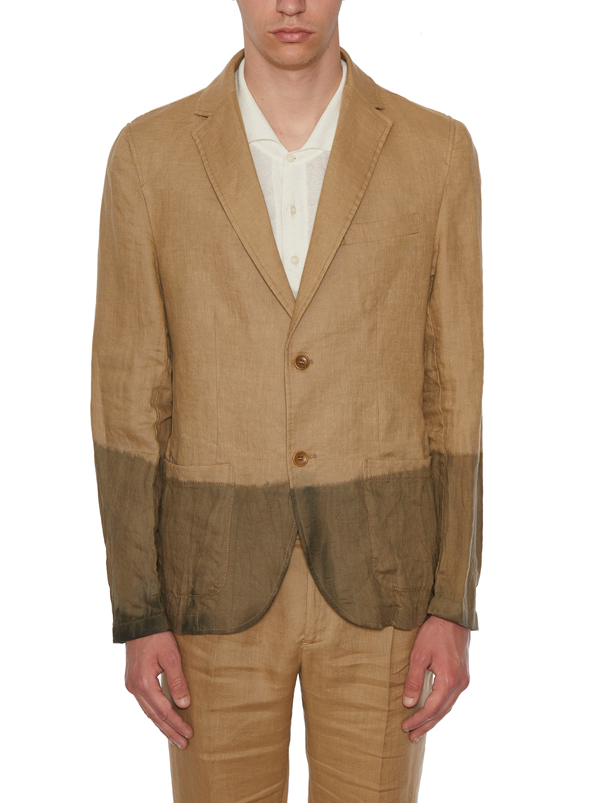 DANIELE ALESSANDRINI Men's Lightweight Linen Jacket - Size 48