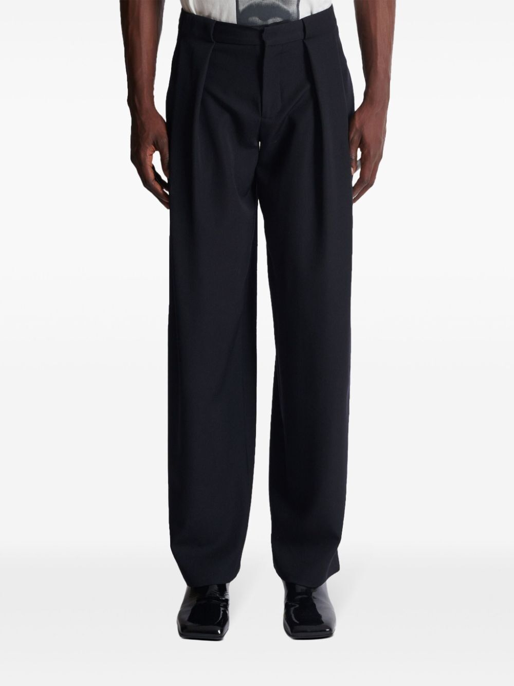 BALMAIN Men's Pleated Wool Pants - FW24 Collection
