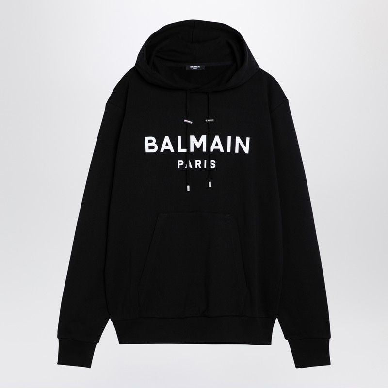 BALMAIN Essential Cotton Hoodie with Logo