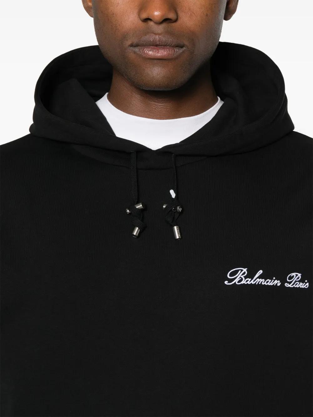 BALMAIN Iconic Cotton Hoodie for Men