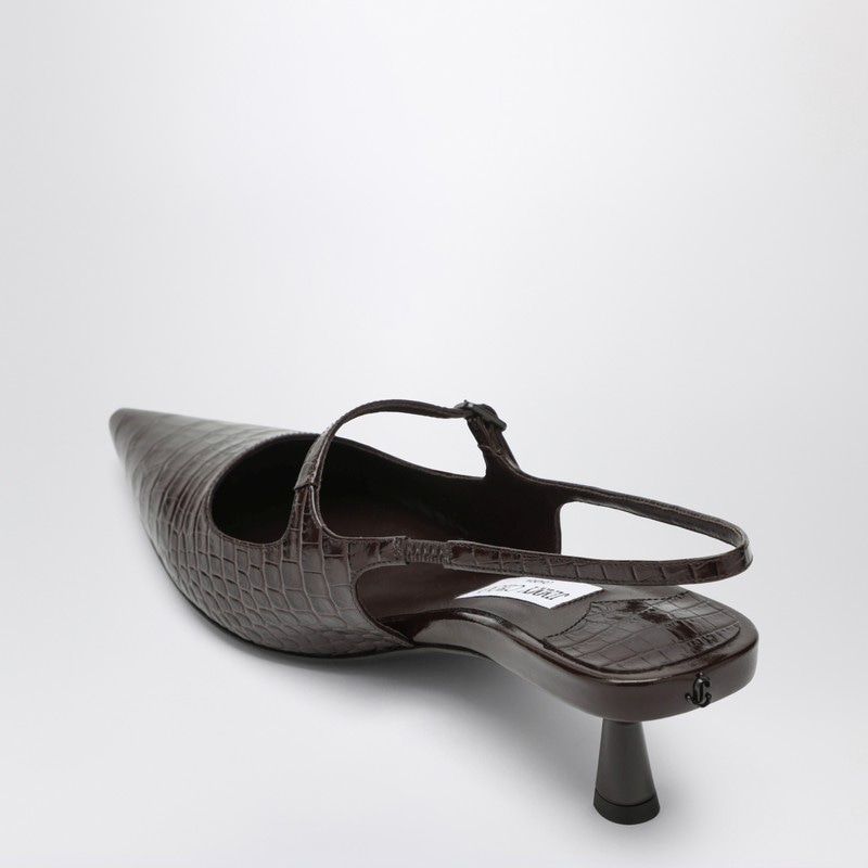JIMMY CHOO Slingback Décolletés with Crocodile Effect - 45