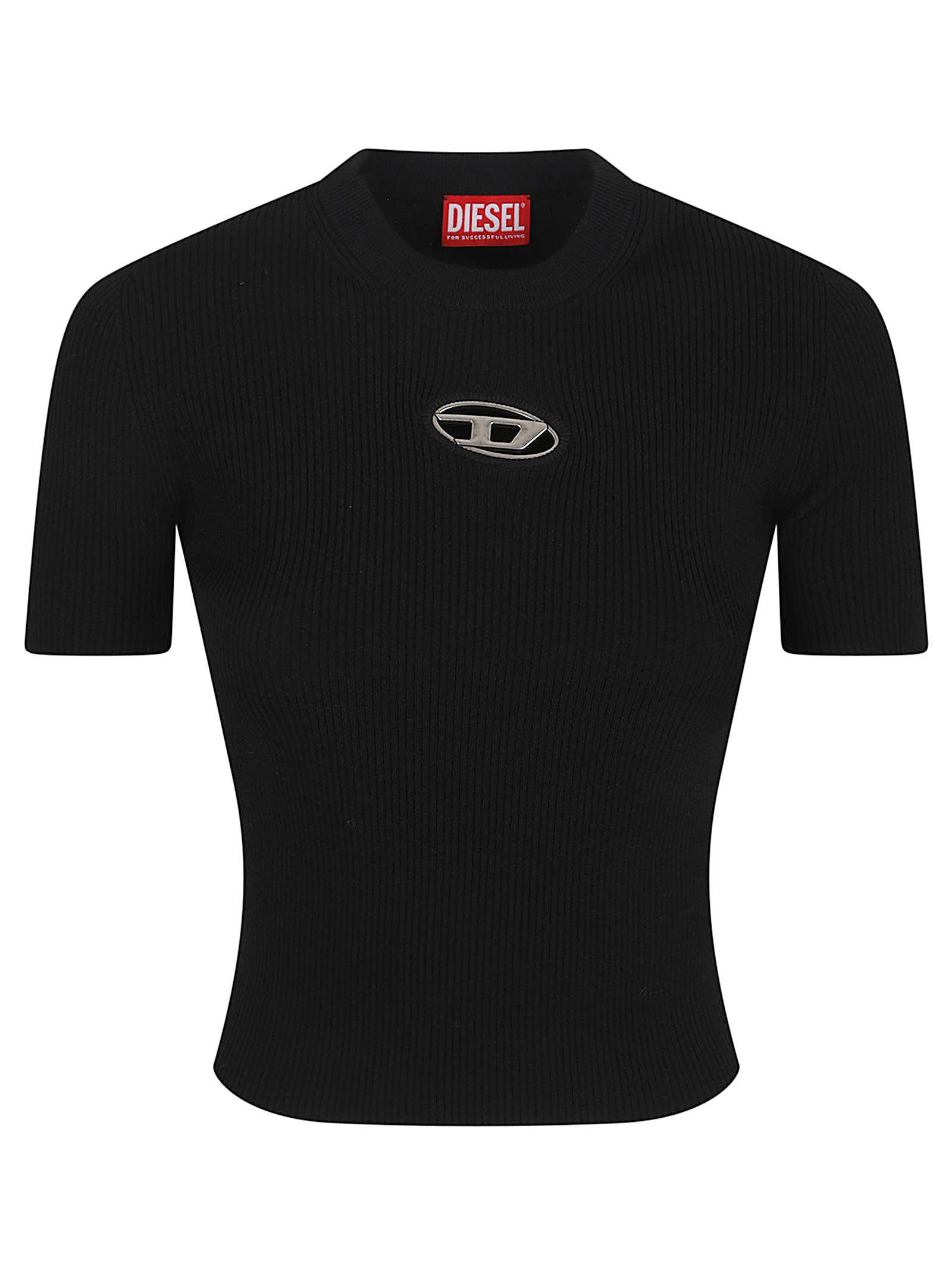 DIESEL Vanishing Ribbed Sweater with Cutouts - Regular Fit