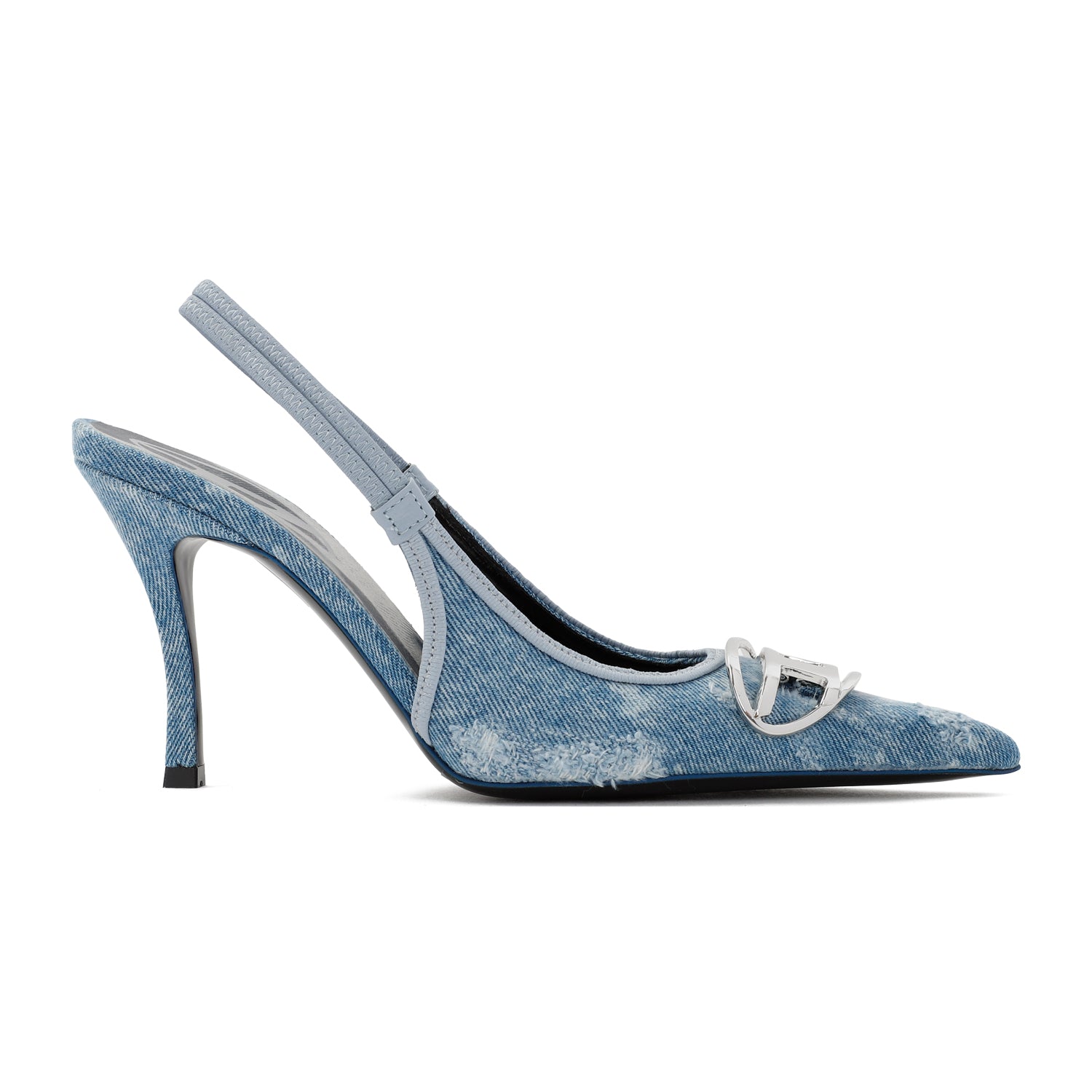 DIESEL Pointed Toe Slingback Pumps with Stiletto Heel