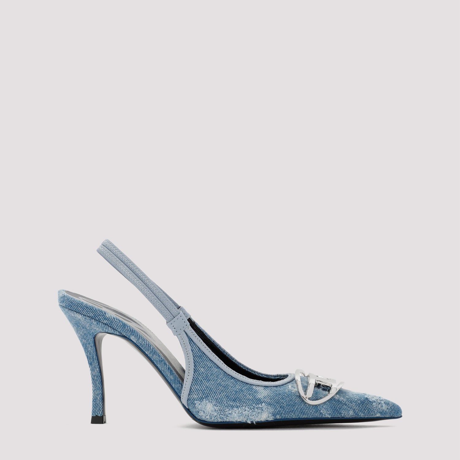 DIESEL Pointed Toe Slingback Pumps with Stiletto Heel