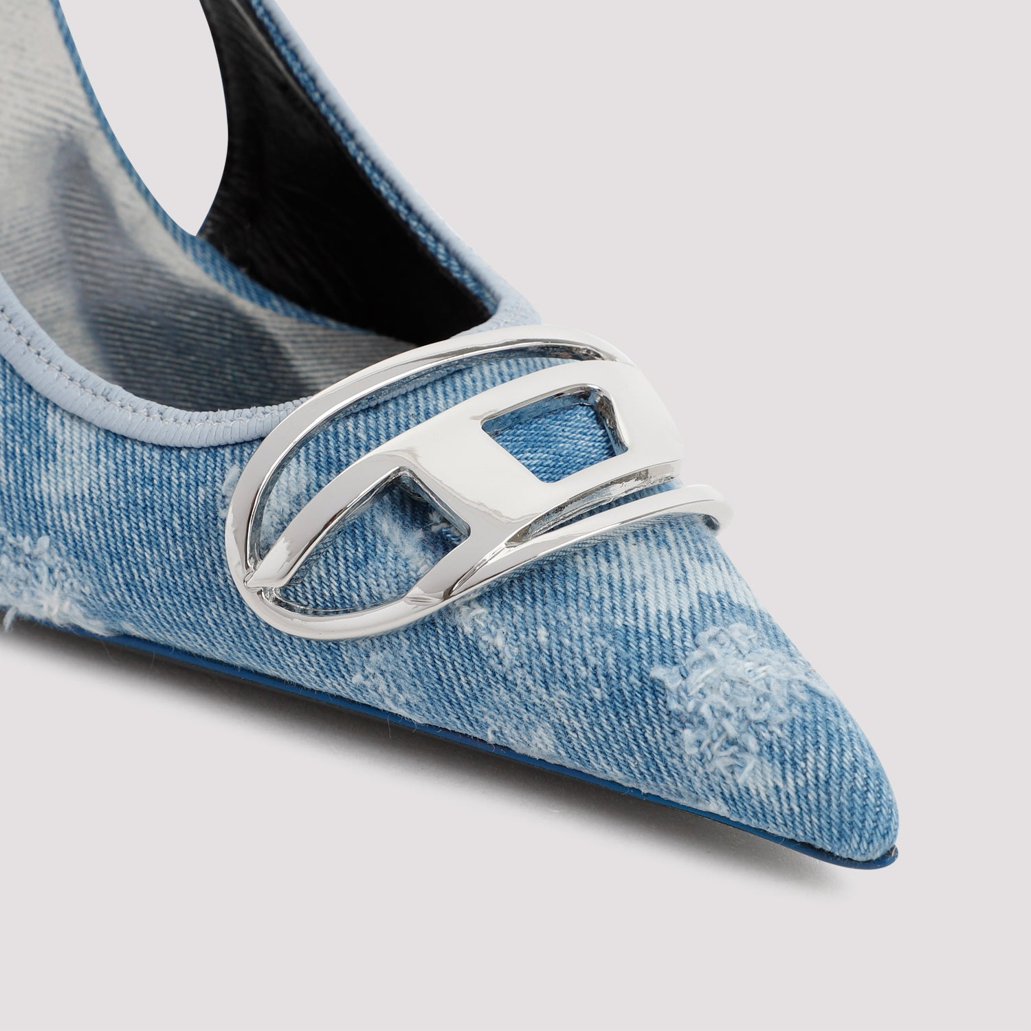 DIESEL Pointed Toe Slingback Pumps with Stiletto Heel