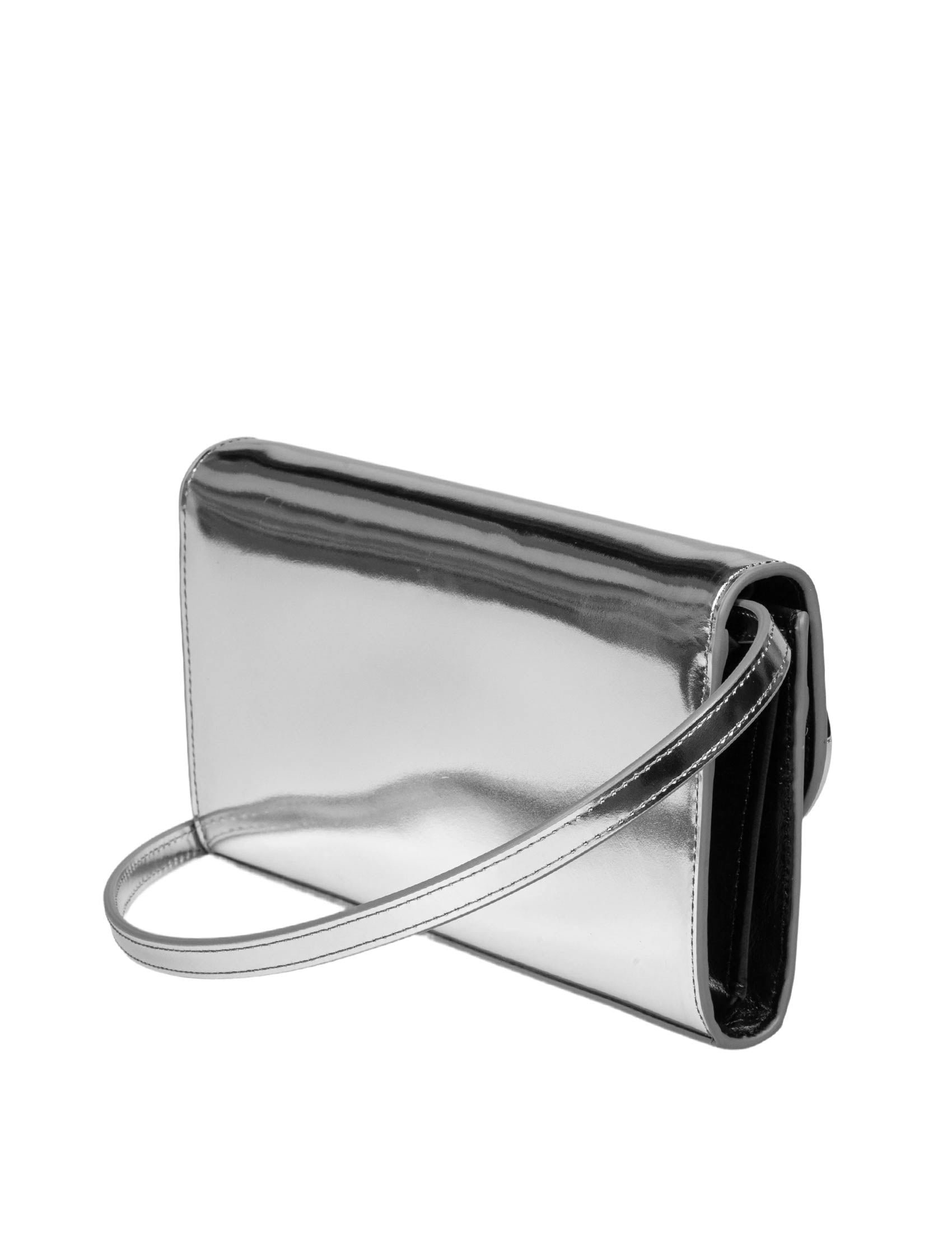 DIESEL Mini Shoulder Handbag with Mirrored Finish