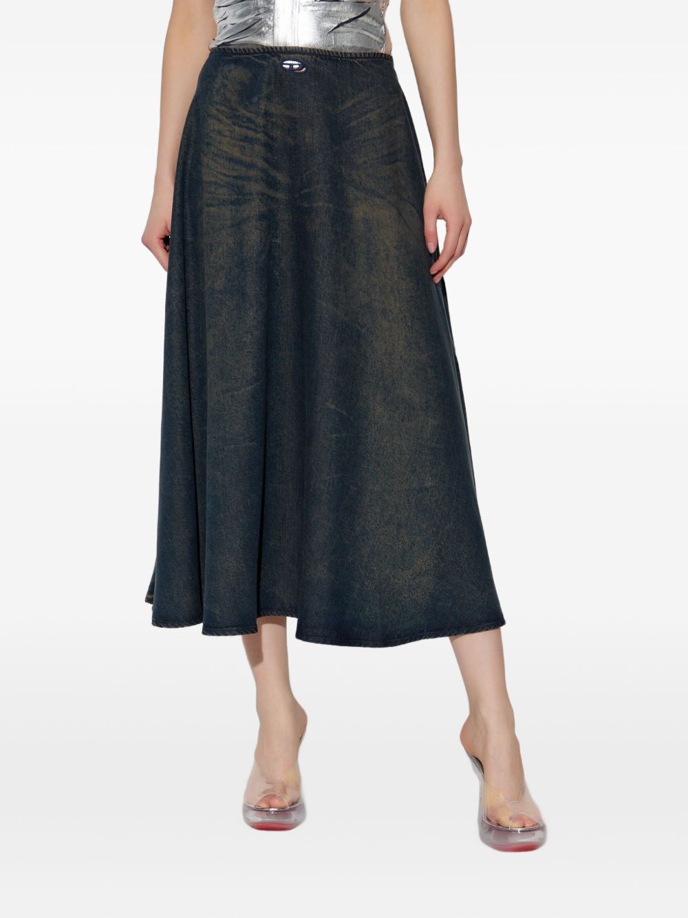 DIESEL Women's Lyocell Midi Skirt