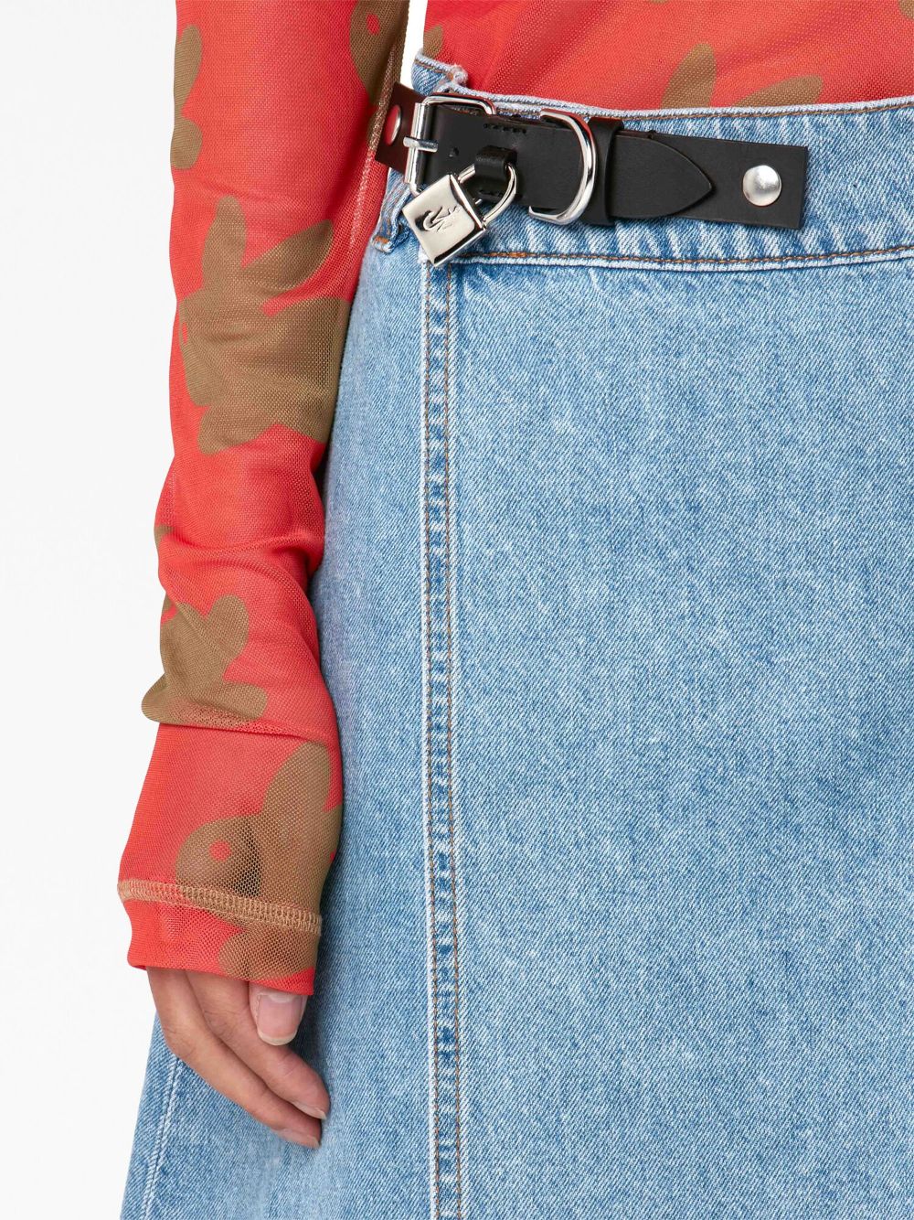 JW ANDERSON Chic Padlock Strap Mini Skirt