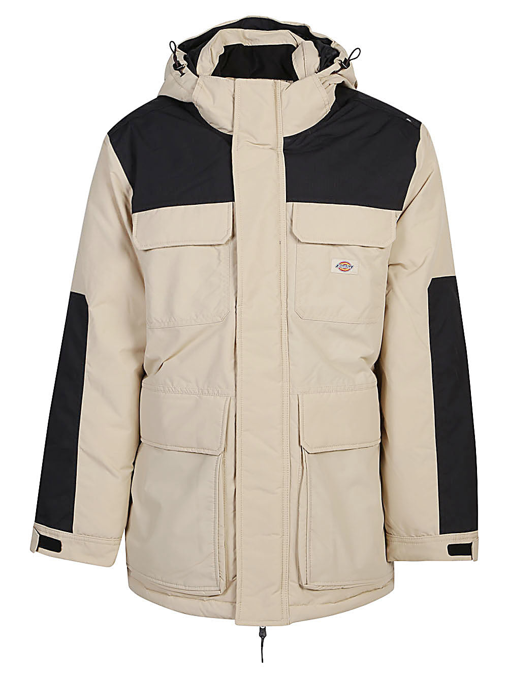 DICKIES Padded Thigh-Length Colourblocked Parka Jacket for Men