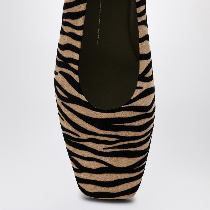 MARIA LUCA Zebra-Print Augusta Ballerina