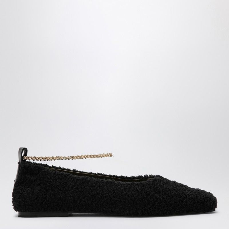 MARIA LUCA Teddy August Ballet Flats with Chain Ankle Strap