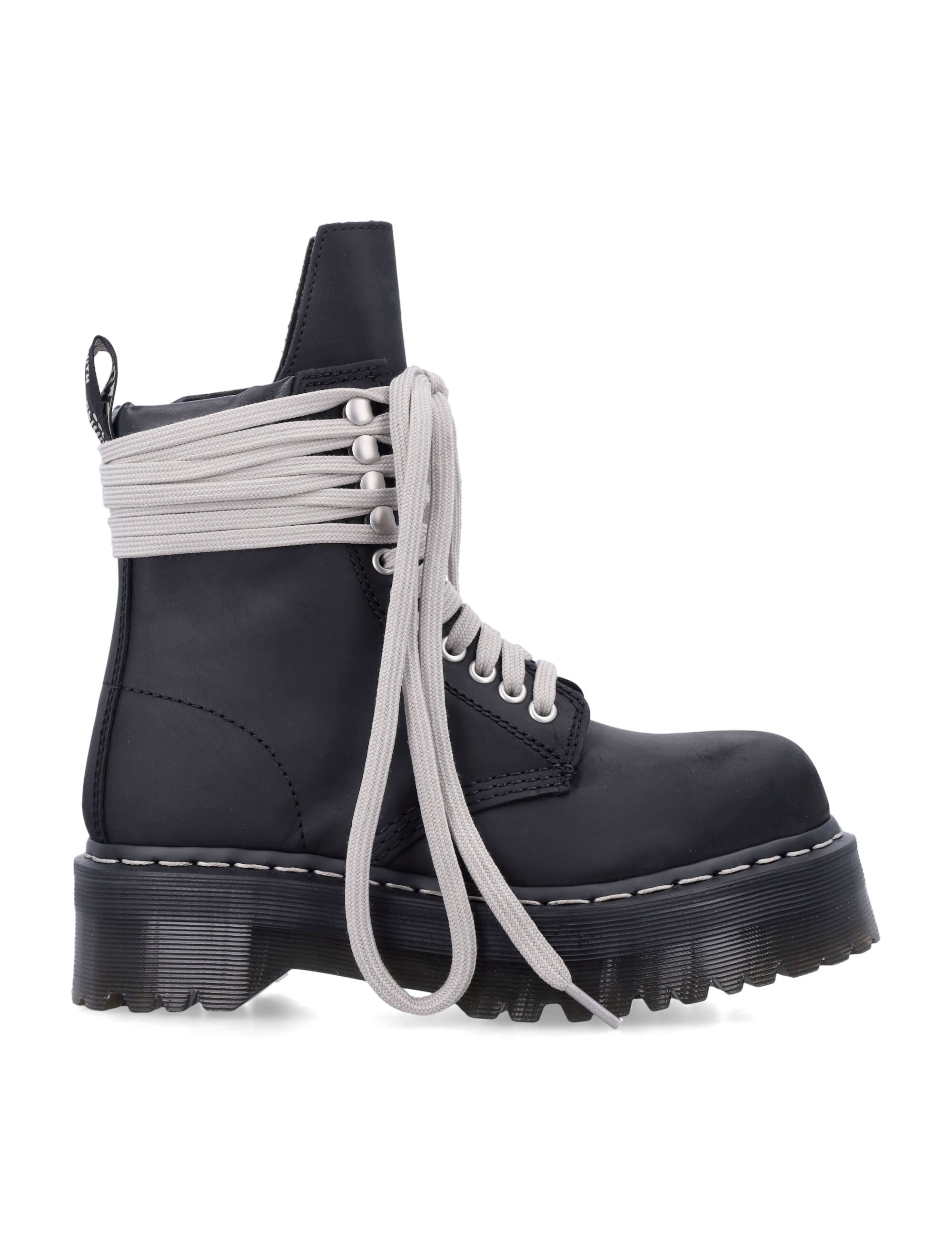 RICK OWENS X DR MARTENS Avant-Garde Steel Toe Boots - Men's 1460 Collaboration