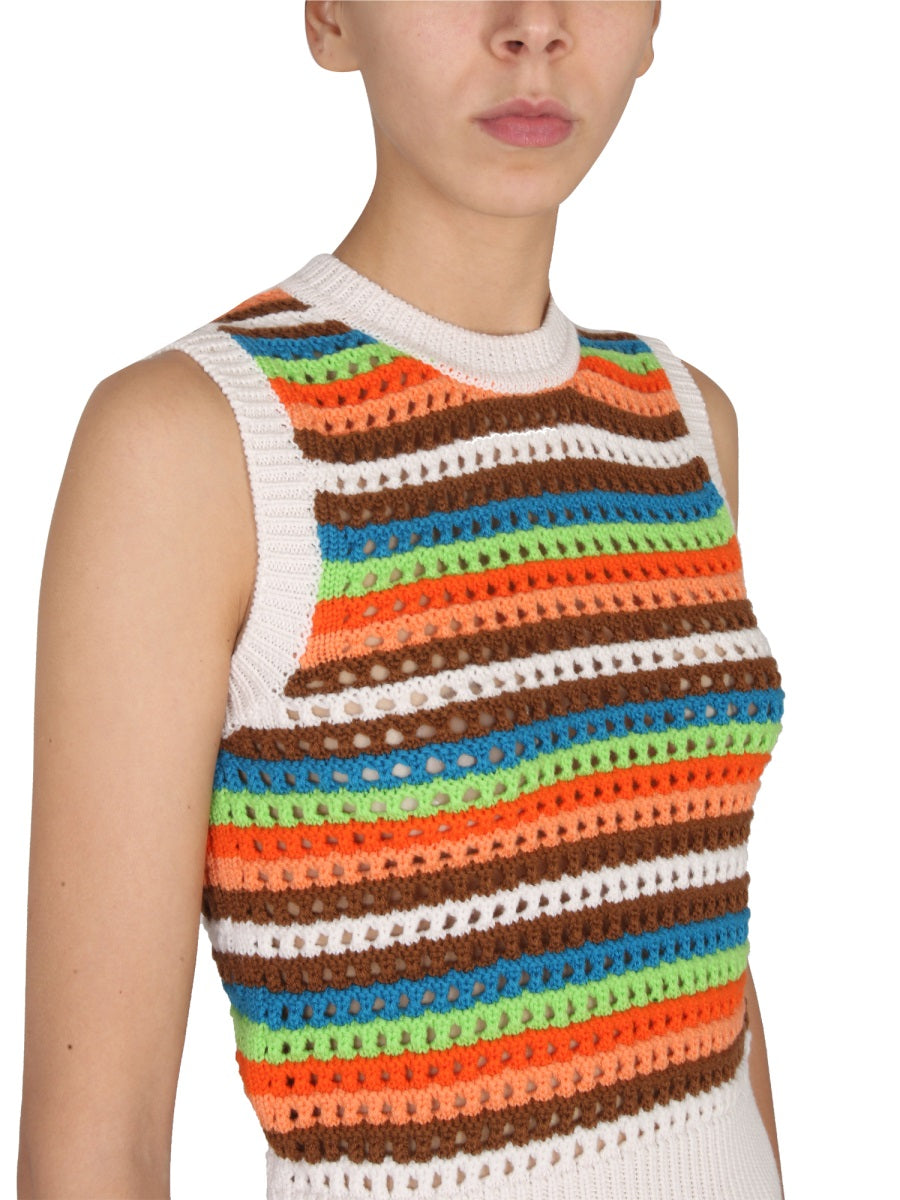 DEPARTMENT FIVE Crawling Striped Mini Top